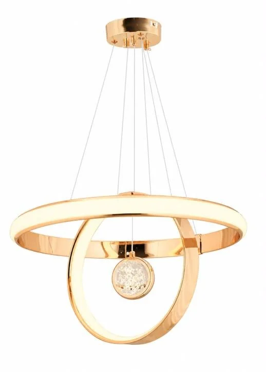 Jamie Gold Çift Katlı 3 Renk Ledli Modern Avize