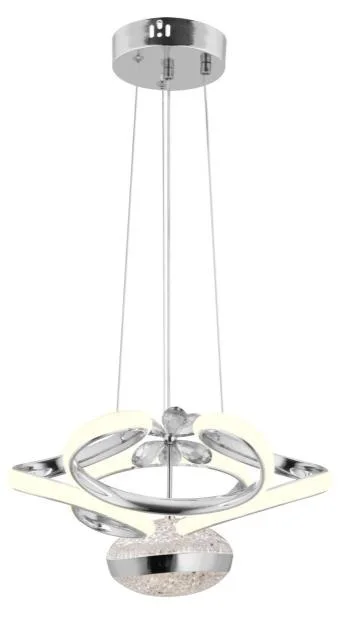 Lina Gümüş Dreon Kasalı 3 Renk Ledli Modern Led Avize