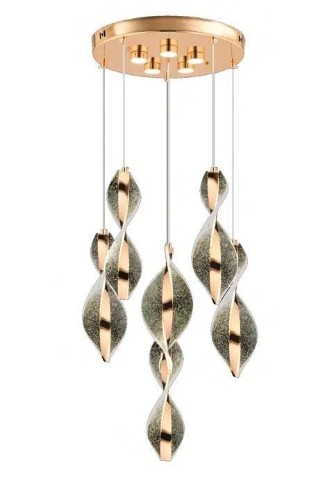 Mars 6’lı Gold Ledli Modern Lüx Avize