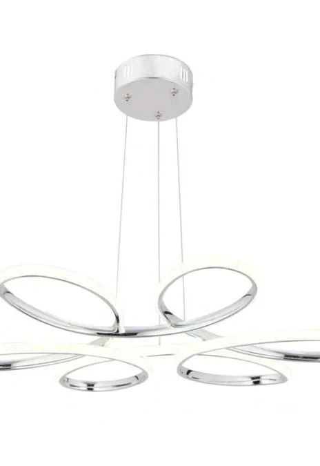 Megie Led 3 Renk Gümüş Lüx Modern Ledli Avize