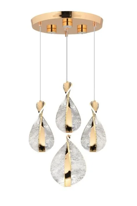Neptün 4’lü Gold Ledli Modern Lüx Avize